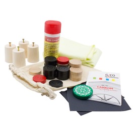 Carrom Accessory Set for All Standard Boards: Carrom Stones, Powder, Care Set Feet
