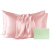 THXSILK Mulberry Silk Pillowcase King Size, Set of 2 Pillowcases,