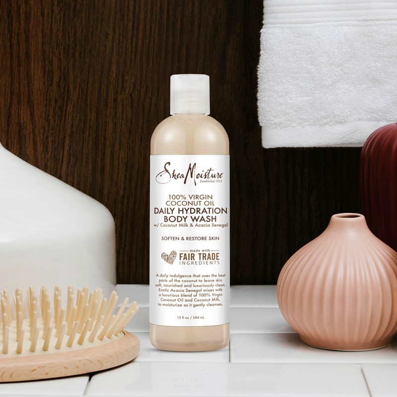SheaMoisture Daily Hydration Body Wash 100% Virgin Coconut Oil Cleanser