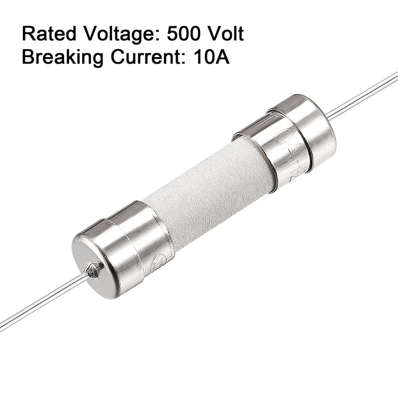 sourcing map Slow Blow Fuse Time Delay Lead Wire Ceramic