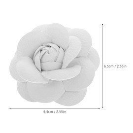 minkissy Pack of 2 Shoe Clips Women's White Rose Larger Flower Shoe Charms Laces Charms for Women Party Decoration Wedding DIY Craft Accessories, PU, zinc alloy, No Gemstone
