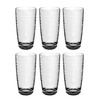 TarHong Hammered Jumbo Drinkware, Premium Plastic, Clear, 23.8-Ounce, Set of