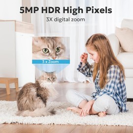 Indoor Security Camera 5MP, owltron 5GHz/2.4G WiFi Camera with IR Night Vision, Smart Home Security Camera with Motion Detection, Baby Monitor Camera with Two Way Talk, Compatible with Onvif/NVR/Alexa