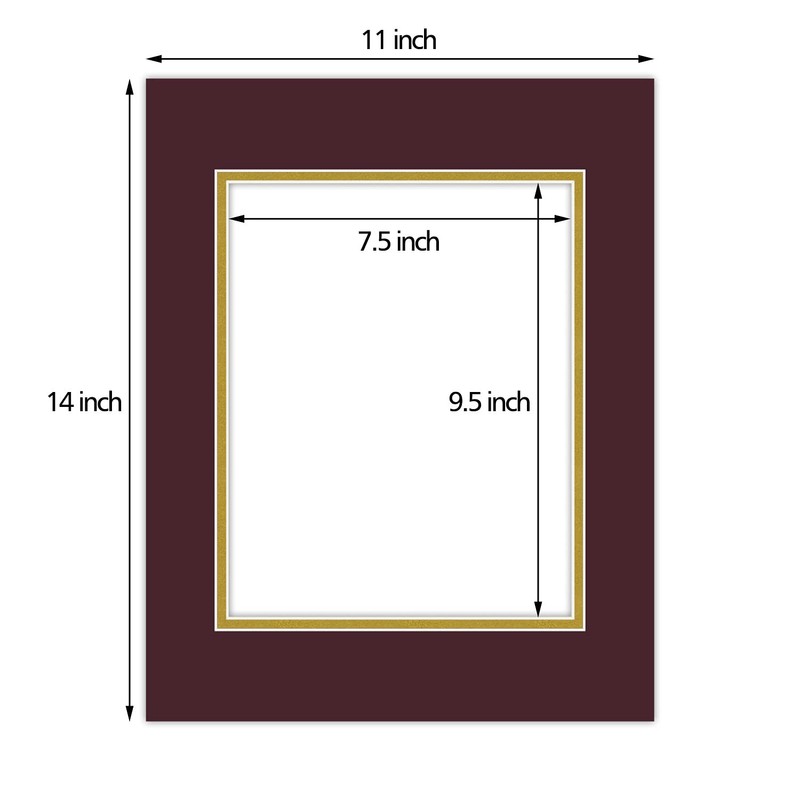 Golden State Art, 11x14 Double Mats for 8x10 - for