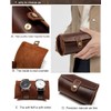 KIPETTO Watch Roll Travel Case for 2 Watches Leather Watch