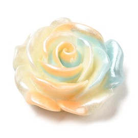 LiQunSweet 100 pcs Gradient Rose Flower Theme Resin Cabochons Cute Floral Flatback Charms for DIY Jewelry Scrapbooking Embellishment Craft Phone Shoe Bag