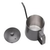 Long Narrow Coffee Kettle Black Stainless Steel Rustproof Small Pour