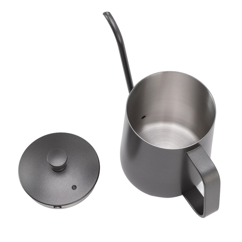 Long Narrow Coffee Kettle Black Stainless Steel Rustproof Small Pour