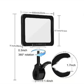 6 Plastic Sign Holders with Clip Swivel Clips Pop Label Retail Shop Supermarket (8.6 x 6.1 inches)
