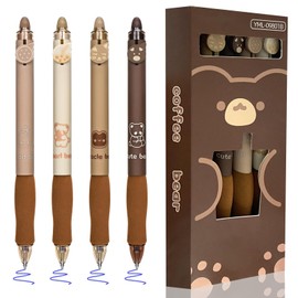 NATOSU Pack of 4 Erasable Ballpoint Pens Rollerball Pens Erasable Blue Erasable Pens Ballpoint Pen Erasable 0.5 mm Erasable Rollerball Pen Gel Pen Erasable Gel Pens