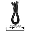 MutecPower Cable Zip Ties 67cm long Black & White Nylon