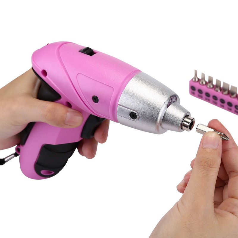 DEKOPRO Pink 98 Piece Tool Set,General Household Hand Tool Kit