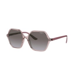 Vogue Eyewear Women's VO5361S Hexagonal Sunglasses, Transparent Pink/Violet Gradient, 55 mm