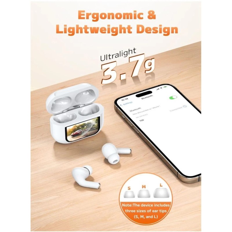 Szwdo Bluetooth 5.4 Wireless Earbuds, W/Multifunctio