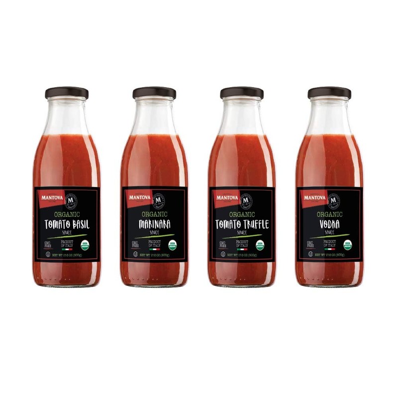 Mantova Italian Tomato Basil Sauce 24 ounce (Pack of 2),