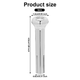 1 Pair of Car Door Lock Knobs, Plastic Auto Inner Door Lock Pull Pin Compatible with GM 1971-1988 Car Replacement Accessories Vehicle Parts for Most Cars (Silver)