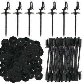 100Pcs Solar Panel Guard Clips Wire Mesh Clips, Nylon Wire Fence Fasteners Animal Guard Roll Kit for Solar Panel Bird Wire Pigeon Fence, Stop Pigeon Bird Access