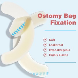 TNTNDAY 40 PCS Ostomy Barrier Strips, Medical Grade Hydrocolloid, Ostomy Supplies, Elastic Barrier Adhesive Tape for Colostomy Bags, Urostomy Bag, Ileostomy Bag