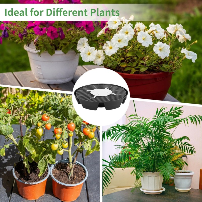 Homaisson 4 Pcs Self-Watering Plant Saucers, Indoor Auto Watering Fabric