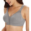 Lemorosy Women's Comfort Full Cup Unpadded Without Underwire Classic Bra,