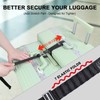 Vividwise Luggage Straps, Stretchable Luggage Connector Straps for Suitcases, Metal