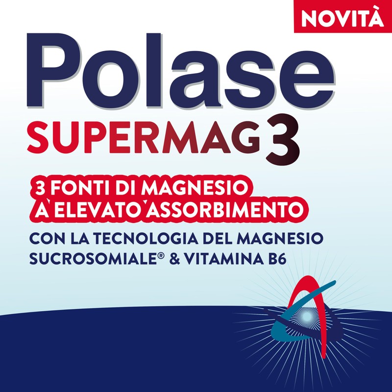 Polase SuperMag3, Integratore a 3 Fonti di Magnesio ad Elevato