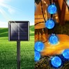 Blue 2-Pack 100 LED 64FT Crystal Globe Solar Christmas Lights,