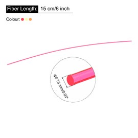 MECCANIXITY Fiber Optic Rods PMMA 0.75mmx15cm for Sight Filament Red, Green, Orange 1 Set Pack of 6