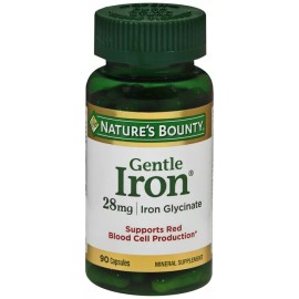 NATURES BOUNTY IRON EASY 28MG CAPSULE 90CT NAT BOUNTY   GENTLE