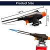 Professional Butane Torch Head, Black and Orange, Gas Canister Compatible,