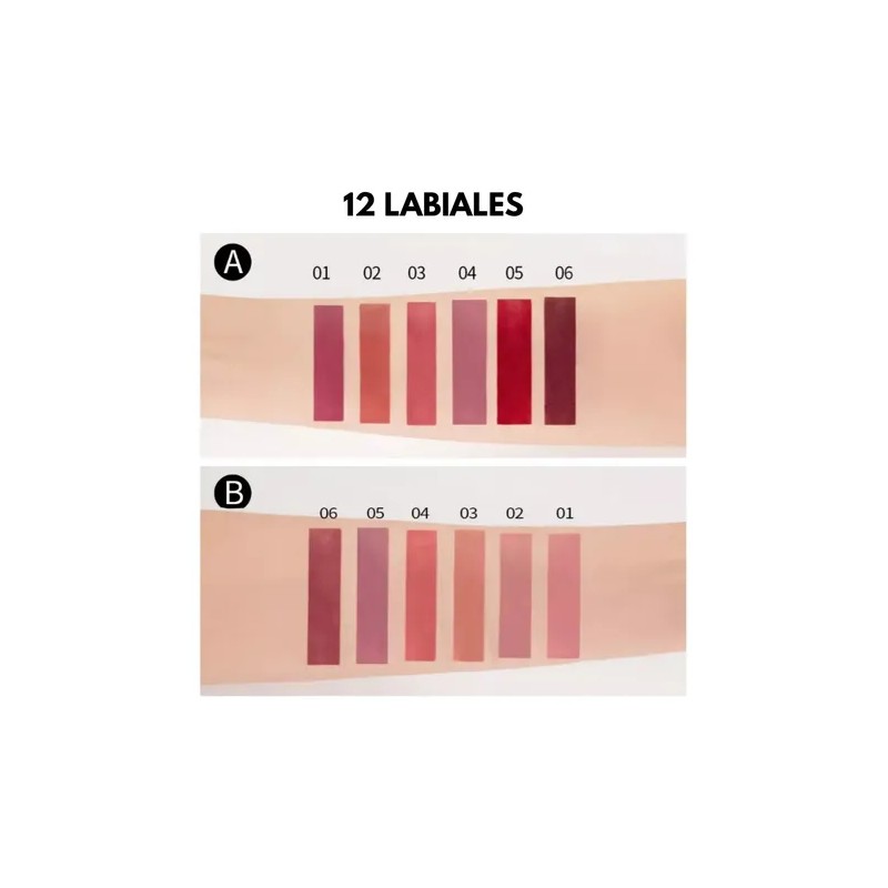 Labiales Mate Liquido Larga Duración A Prueba De Agua