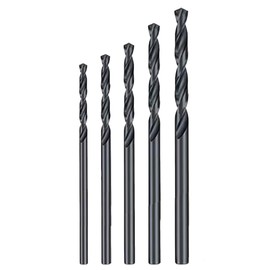 5-Piece High-Speed Drill Bit Set-4mm, 5mm, 6mm, 8mm, 10mm-Masonry & Metal Drill Bits for Wood, Brick, Plastic & Drywall Fits Handheld & Cordless Drills Heavy Duty DIY Tool Set