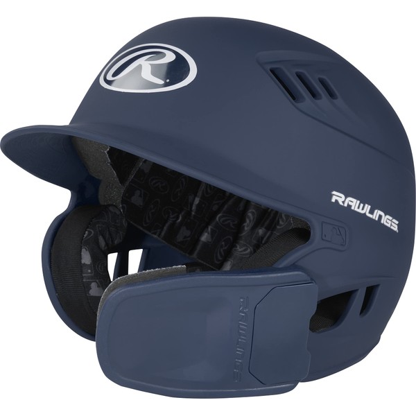 Rawlings | R16 Reversible EXT | Matte Batting Helmet | Reversible Face Guard | Junior | Matte Navy