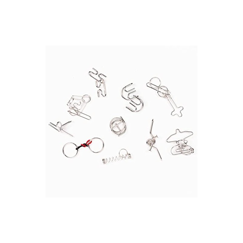 Professor Puzzle - Perplex Set of 10 Metal Puzzles -