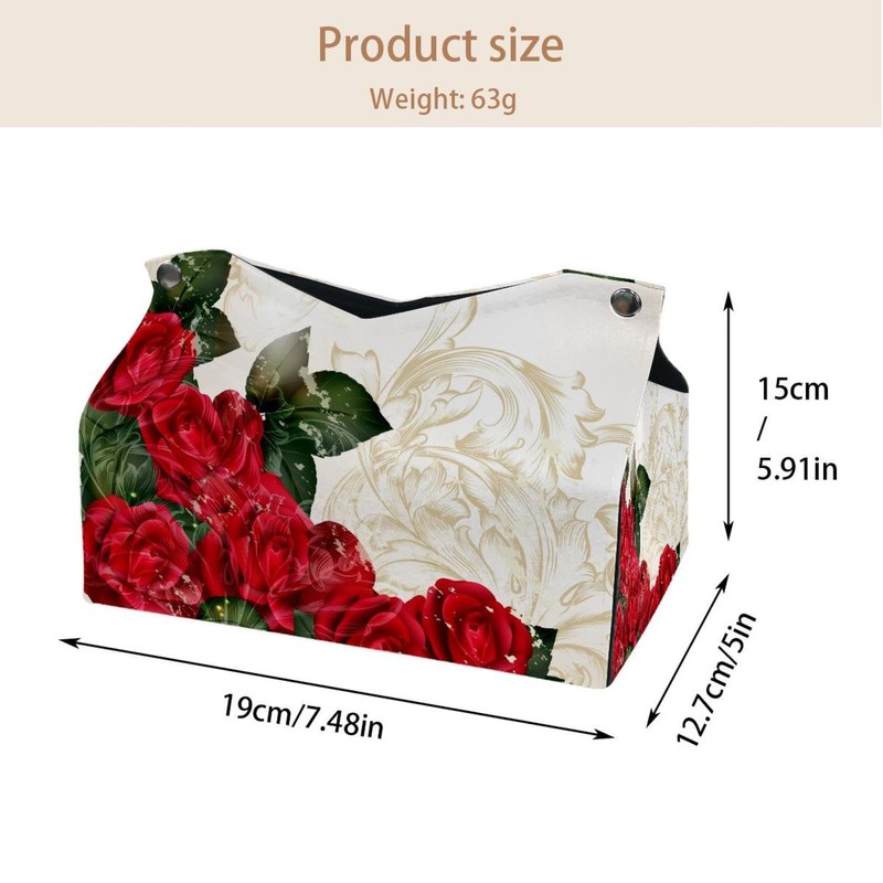 2 Pack Tissue Box Cover Holder, Red Truck Fall Landscape