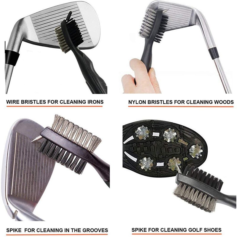 Geeorzo Golf Accessories, Retractable Golf Club Brush, Foldable Golf Divot