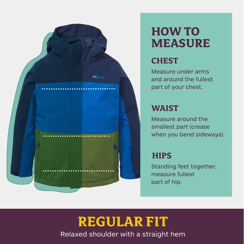 MARMOT Kid's Terrain Comp Jacket, Arctic Navy/Dark Azure, Small