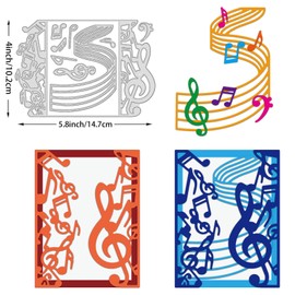 BENECREAT Music Note Pattern Cutting Dies Carbon Steel Metal Cutting Dies with Music Pattern for DIY Scrapbooking Photo Album Decorative Embossing Paper Card