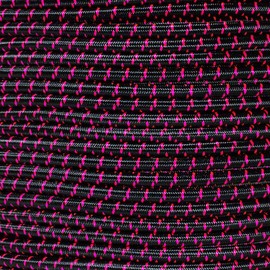 West Coast Paracord Bungee Elastic Nylon Shock Cord (3/16 Inch x 50 Feet, Black with Neon Pink X)