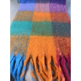 Wrap Women’s warm pashmina scarf. Luxury women plaid scarves. Blanket cashmere shawls