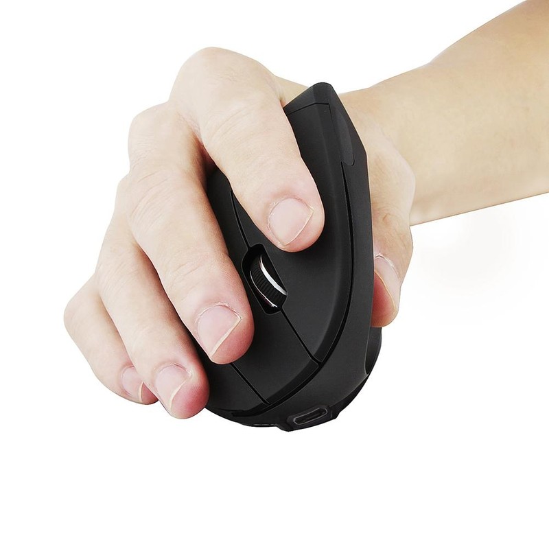 Wireless Vertical Ergonomic Optical Mouse Rechargeable Mouse with USB for