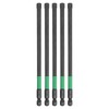 HARFINGTON 5pcs H6 Flat Hex Head Screwdriver Bit 6mm Metric