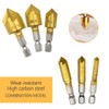 Ruidee 6 Pcs Countersink Drill Bits Set Hex Shank Wood