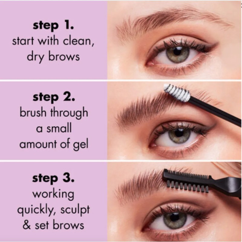 Gel para Cejas Transparente E.L.F. Brow Laminating Gel con Pincel