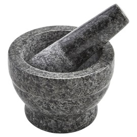 Imusa IMUSA USA Small Polished Mortar and Pestle, 3.75, Granite