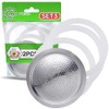 3 Pieces Rubber Gasket with Coffee Filter for 2 Cup