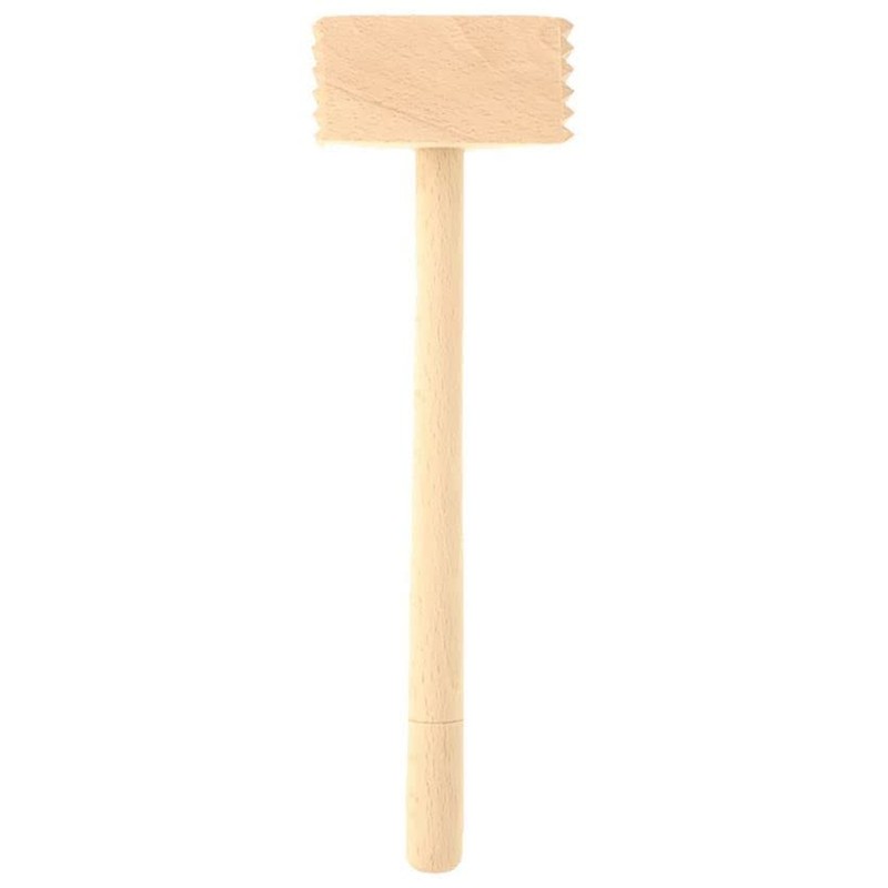 Teemando® Wooden meat header, sturdy meat hammer, with little effort