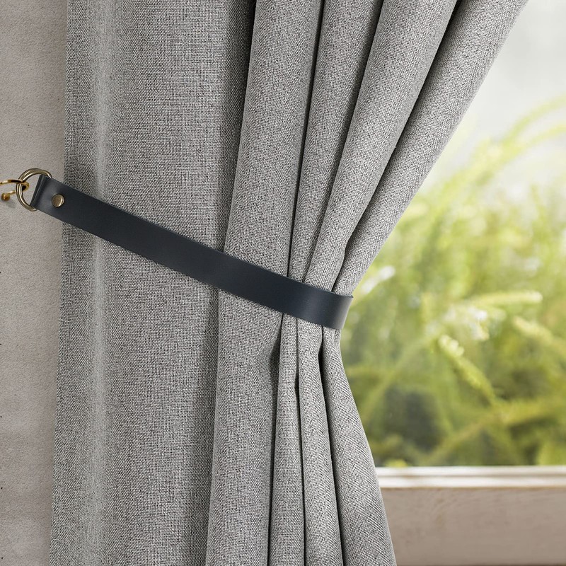 Home Queen Leather Curtain Tie Backs, Outdoor Drape Holder Holdbacks