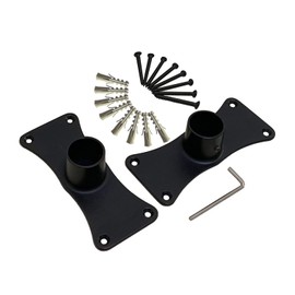 Naiture Jumbo Shower Curtain Rod Flanges, Zinc Alloy, Set of 2, Oil Rubbed Bronze Finish