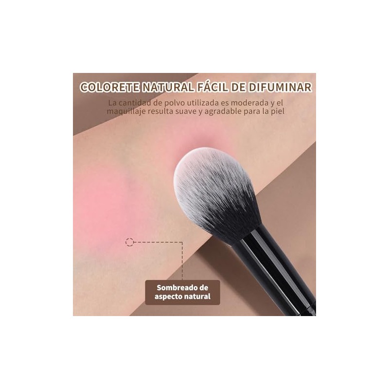 Maange 12pcs Brochas Maquillaje Doble Punta Esponjas Pulir Líquidos Cremas